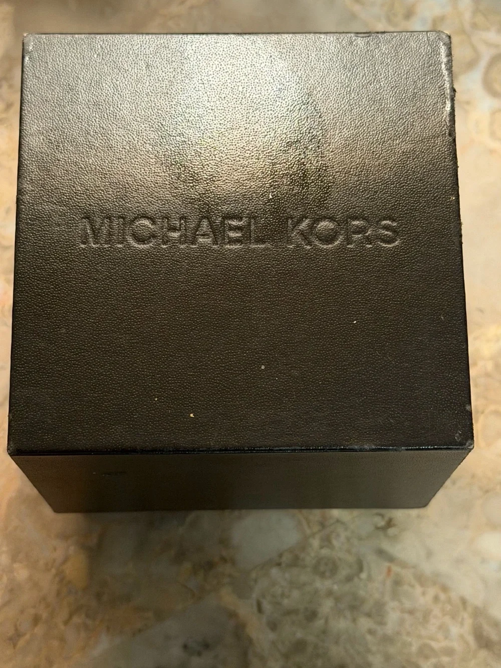 Michael Kors Black Embossed Leather Watch Box